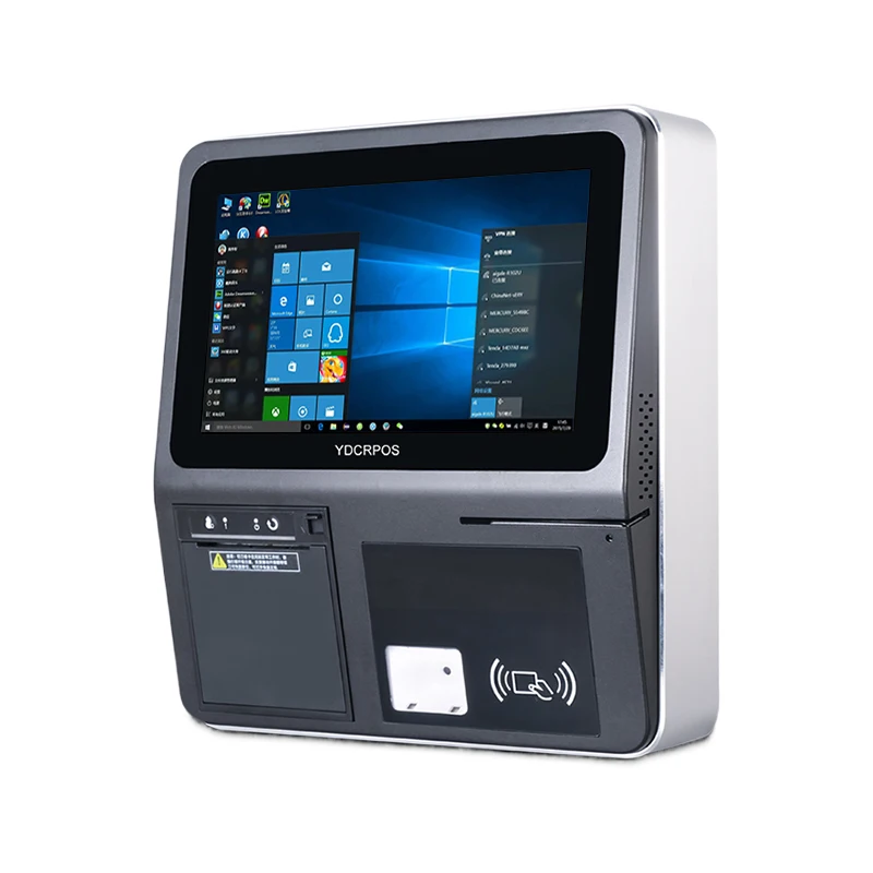 11.6 Inch Wall Mounted Desktop Touch Screen Pos System Cashier Machine with 2D Scanner Thermal Printer