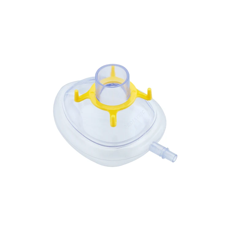 Gas Valve Up Disposable High Quality PVC And Silicone Rotational Inflatable Anesthesia Face Facial Oxygen Breathing Mask