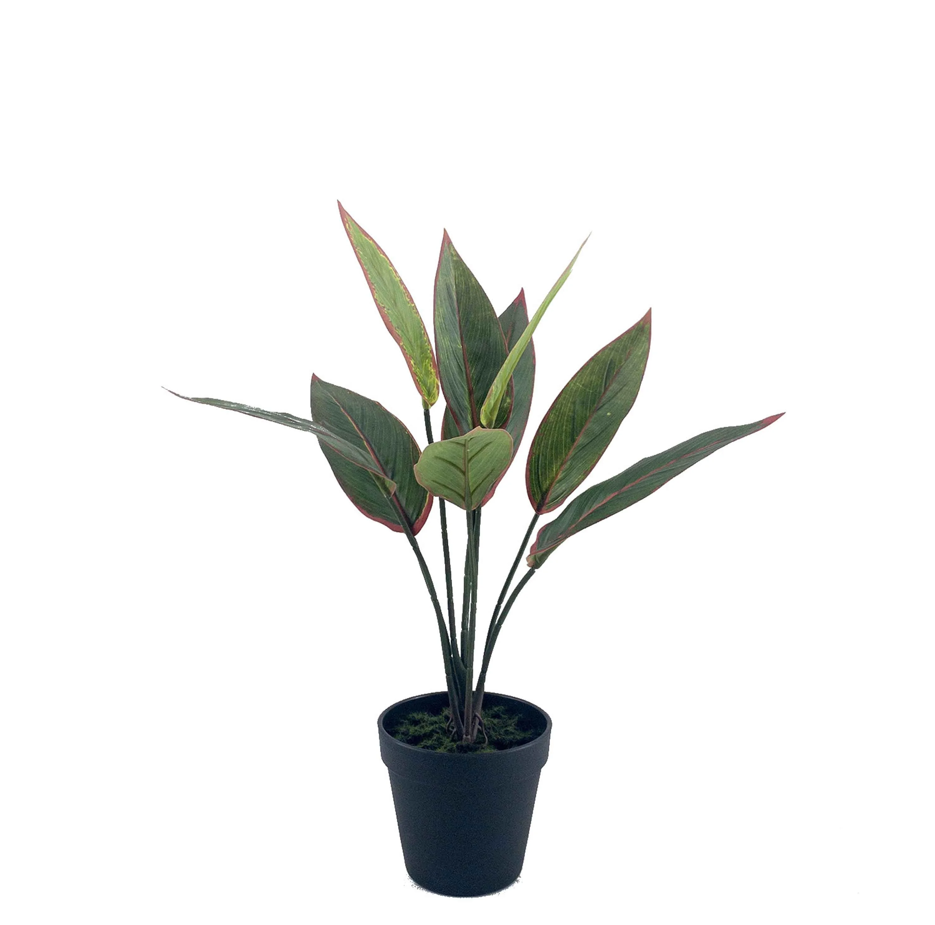 China Supplier Wholesale Cheap Green Artificial Plants Leaves Bonsai With plastic Pot For Home Decoration