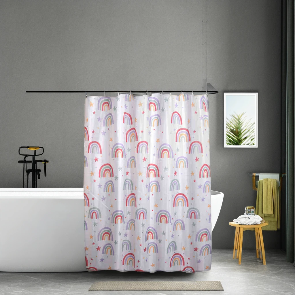 Custom 72x84 Polyester Waterproof Shower Curtain Set Classy Bath Curtains for Bathroom Use