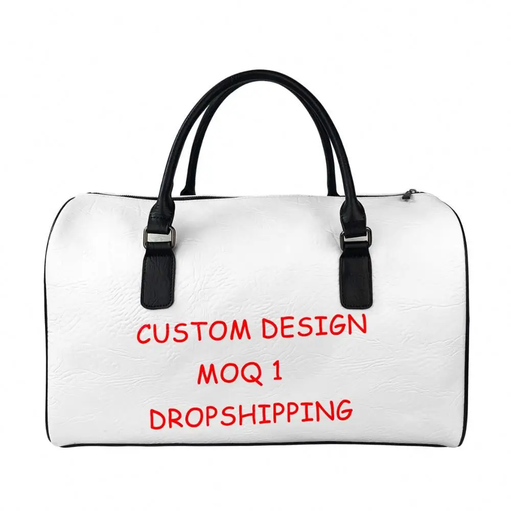 Custom leather duffle Travel Bags Leopard Skin Pattern Travel Bag Floral Tropical Design Luggage Overnight holdall Bags 2023
