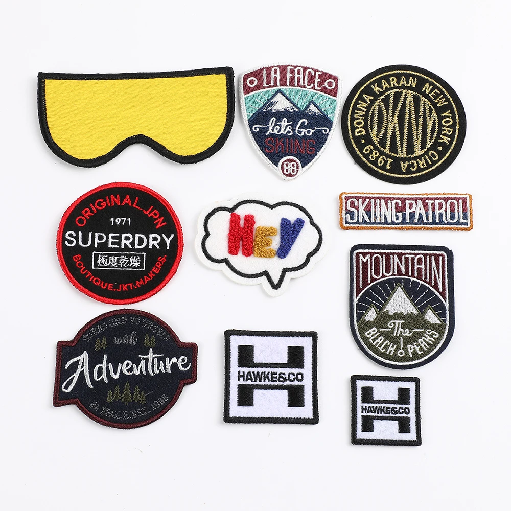 Embroidery Patch Manufacturer Woven Hat Patches Labels Anime Letters Iron On Logo Embroidered Custom Patches For Clothing