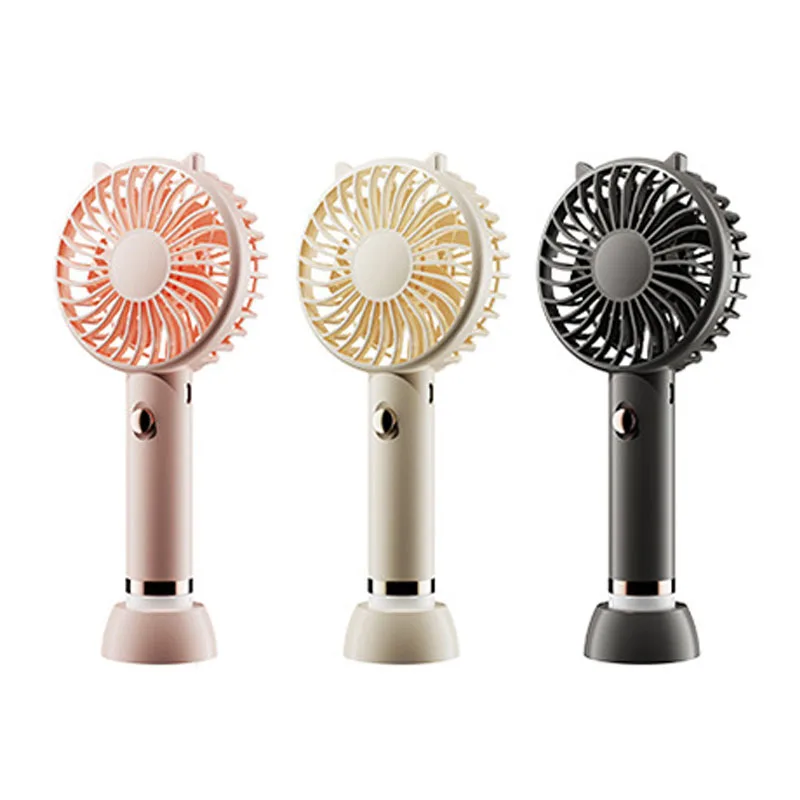 Mini Fan Daisy Portable Fan USB Rechargeable Flash Cooling Handheld Fan One Speed Pocket Ventilador with LED Night Light