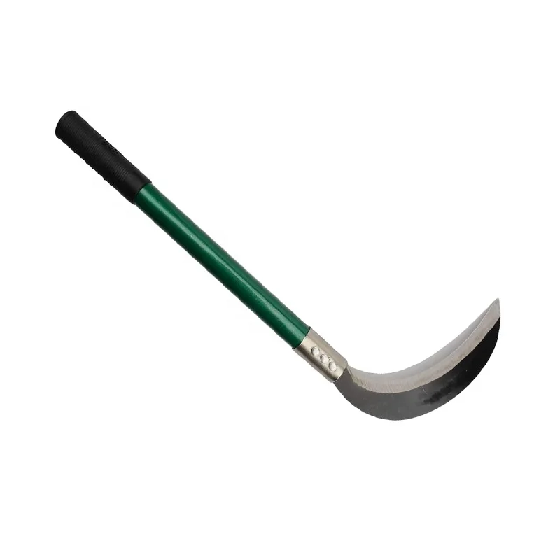 High Quality Carbon Steel Cutting Garden Farming Tool Grass Tooth Sickle with Wooden/Plastic Handle Folding Sickle