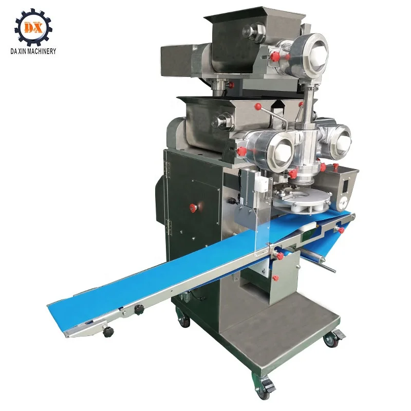 Automatic Double Fillings Encrusting Machine Colorful Fillings Mochi Ice Cream Machine Maker