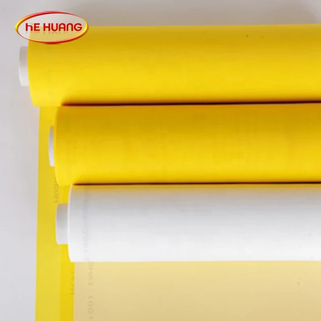 
Chinese Factory White And Yellow 420 Mesh Polyester Screen Printing Mesh Monofilament 