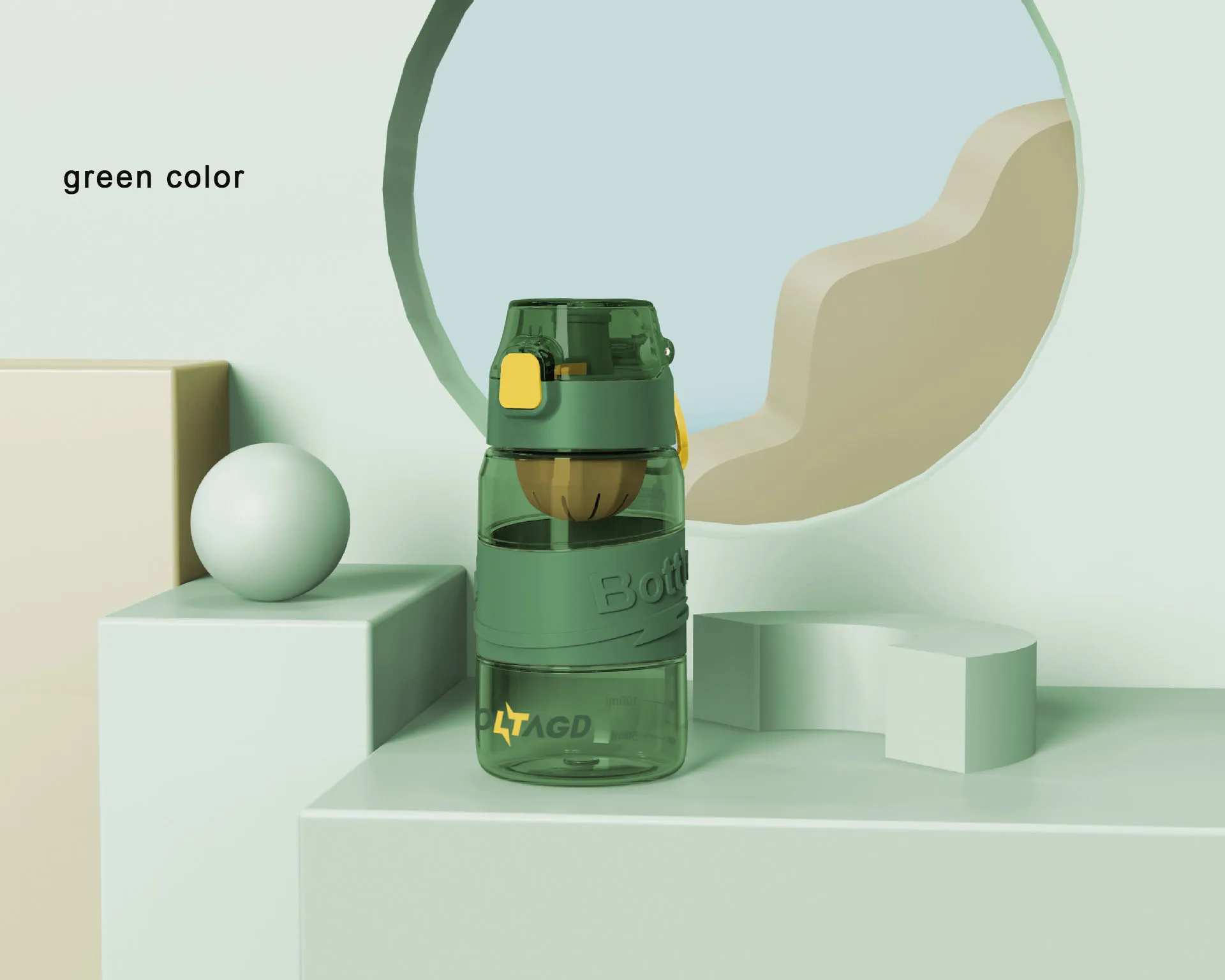 500ml 720ml 900ml PC plastic student drink water bottle with bounce cover and tea strainer large gym sport bottle