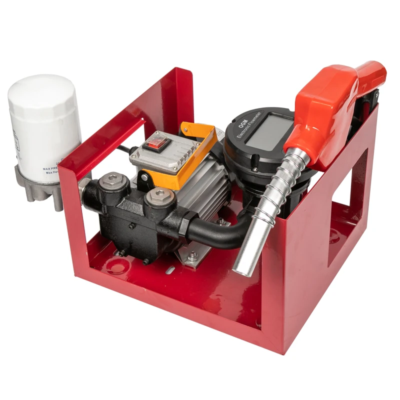 Intelligent 12V dc diesel fuel oil transfer pump set with preset function automatic shut off and price setting