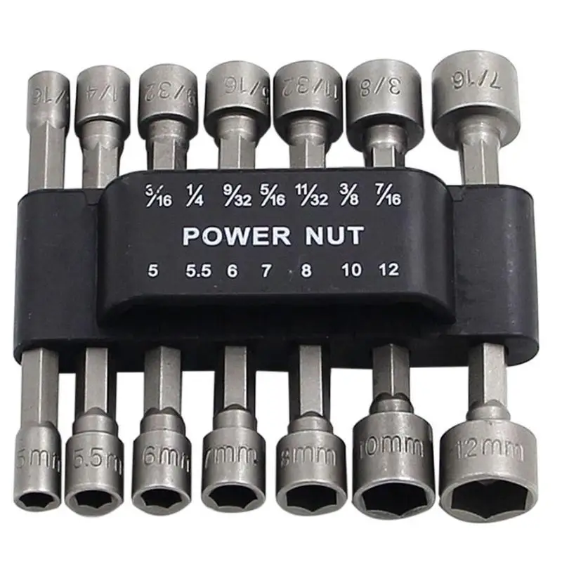 14PCS Non Magnetic Hex Shank Nut Setter