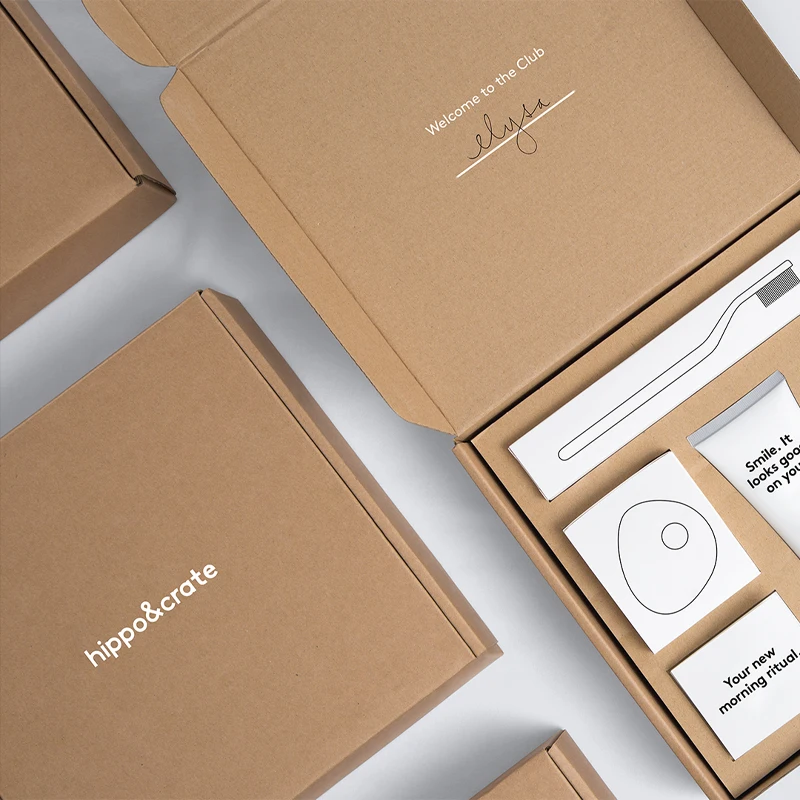 eco-friendly kraft paper custom logo personal care skin care packaging box corrugated express mailer shipping boxes