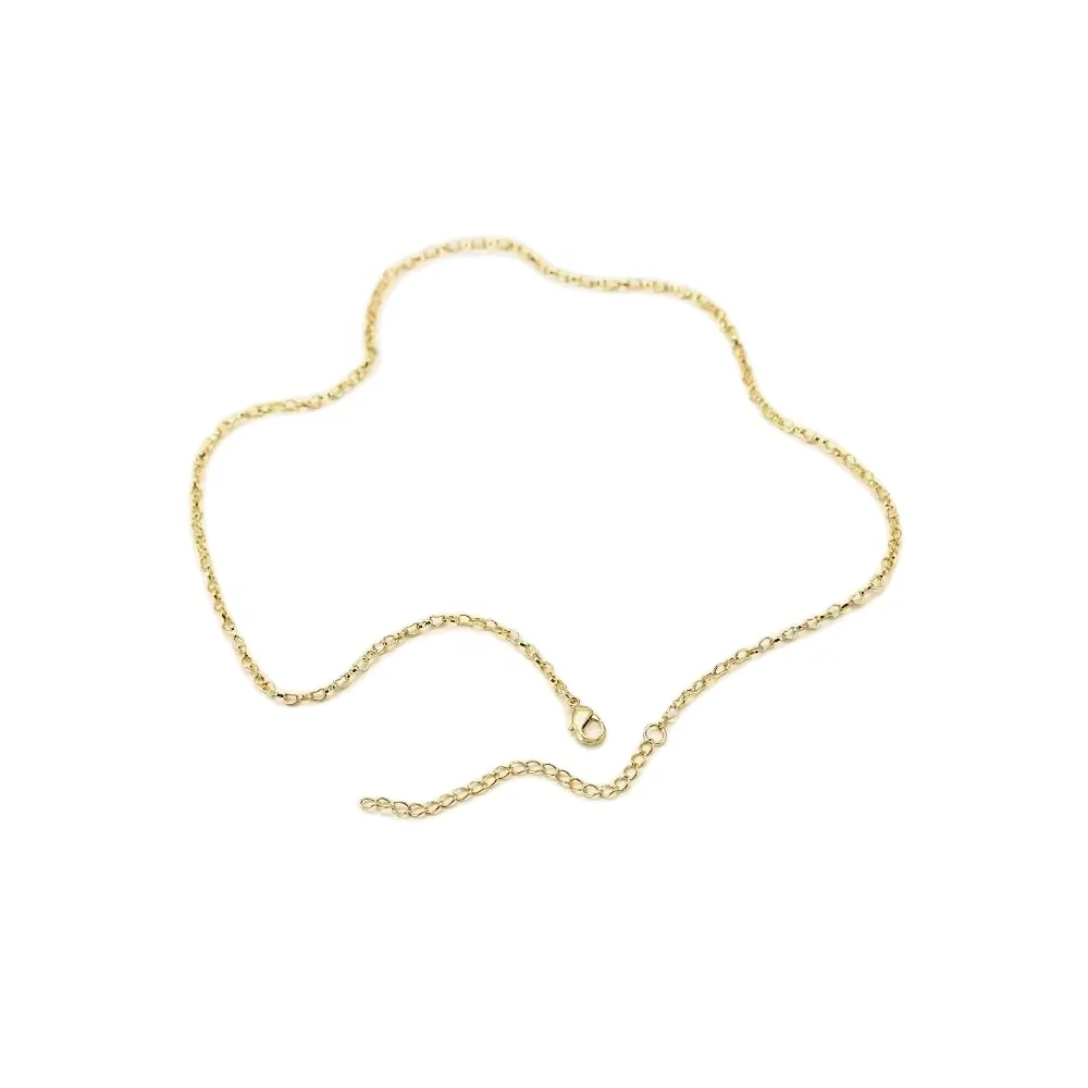 Small cute heart necklace gold plated chain for women and men O chain chain silver DIY gift