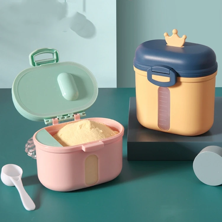 2 layers Baby milk powder storage box tank Outdoor portable seal Moisture-proof bilayer Complementary Food Storage Box For Baby