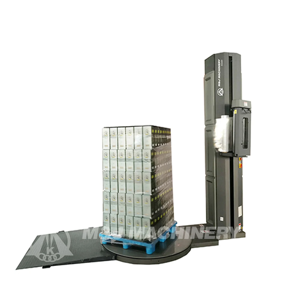 Automatic stretch pallet wrapping machine