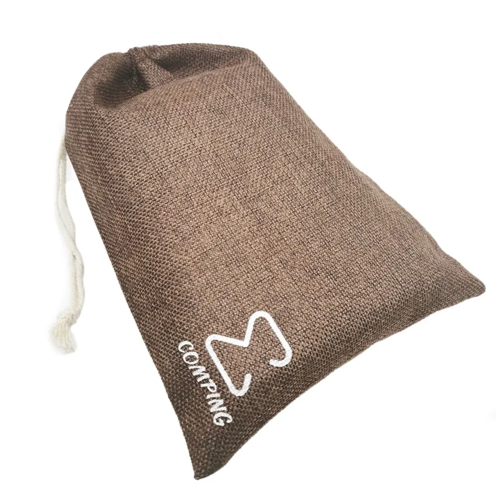Custom Sized Gift Pouch Bags Packaging Jute Burlap Storage Bags Cotton Linen Drawstring Bags