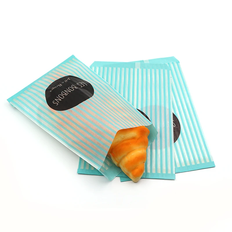 Greaseproof Paper Bag For French Fries Pizza Pancake Strawberry Pie Sandwich Grease-proof Paper Bag For Bread