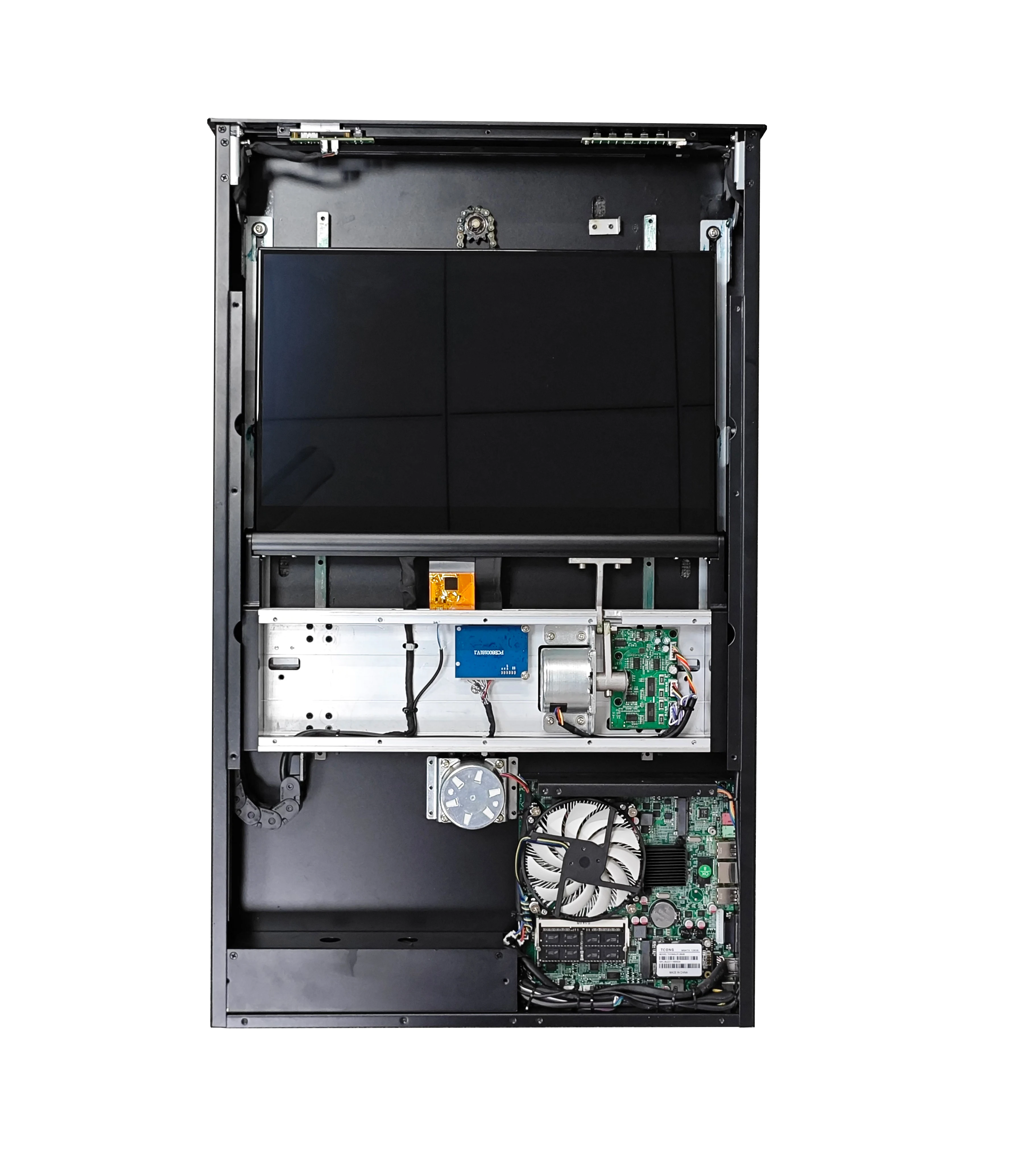 Lift Monitor Build In 18.5 Genuine Screen Lifter Lift Mechanism Monitor Retractable Pop Up Tv Desk Paperless Conference System