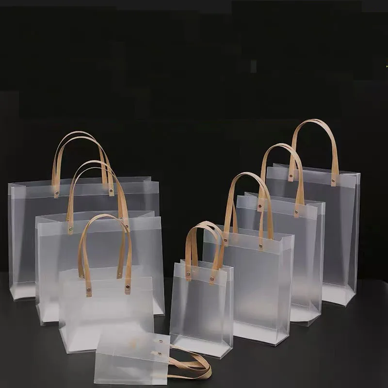 transparent tote bag pvc colorful shopping bag