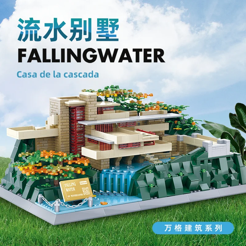 5232 Fallingwater штат Пенсильвания американские строительные аттракционы маленькие частицы сборка строительных блоков Набор кубиков детская игрушка унисекс