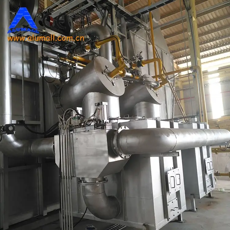 Large Capacity Natural Gas Stationary Regenerative 15 Tons Aluminium Melting Furnace