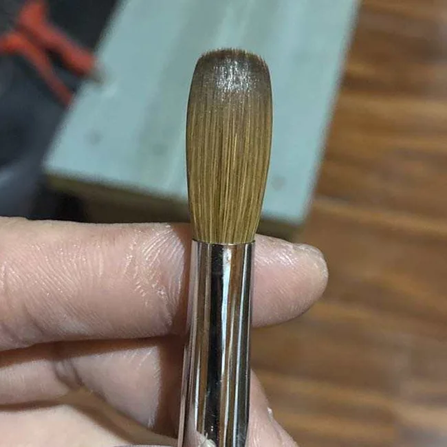 Kolinsky wood Nail Brush for Manicure Powder Petal  Pure Custom Logo  Hair Tools Wood Crystal Kolinsky Nail Brush