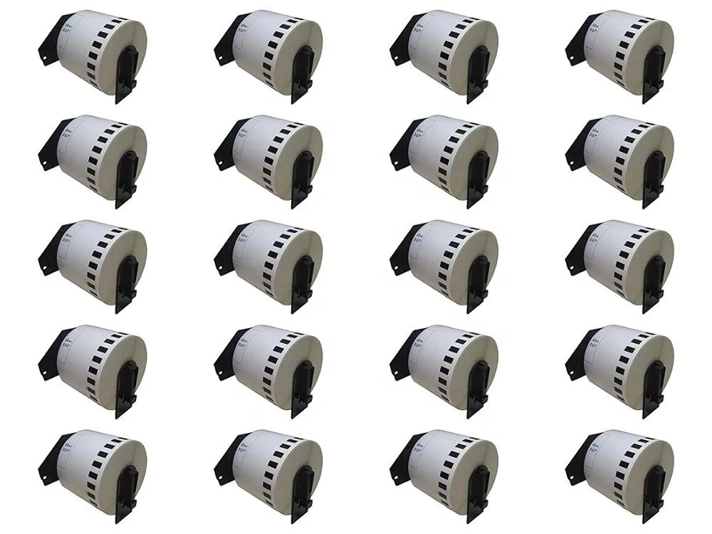 62mm*30.48m High Capacity Address Labels  Holder DK 22205 Thermal Paper Printer Ribbon Compatible for Brother Printer