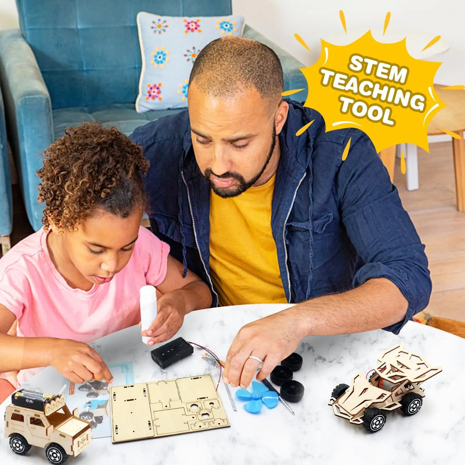 MI DIY 5 In 1 STEM Toys Kit Educational Wind Solar  Electronic Car 3D Jigsaw Puzzle STEM Education Kit Electronic Toys For Kids