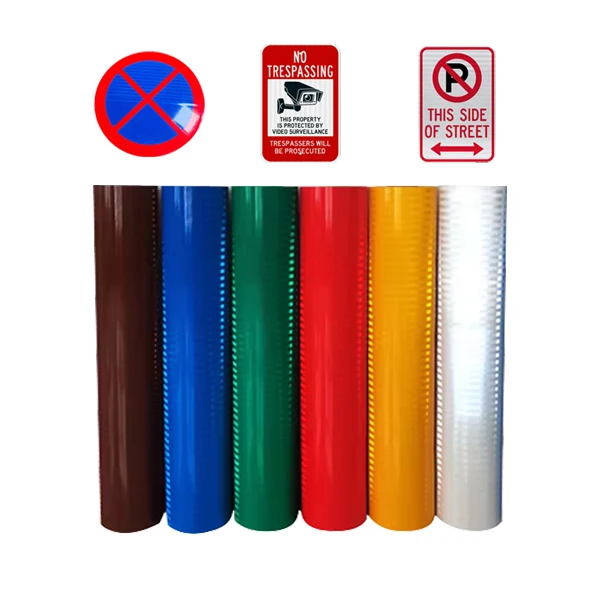 MANCAI Free Sample Type III Self Adhesive Road Sign HIP Reflective Film Sheets Vinyl Roll