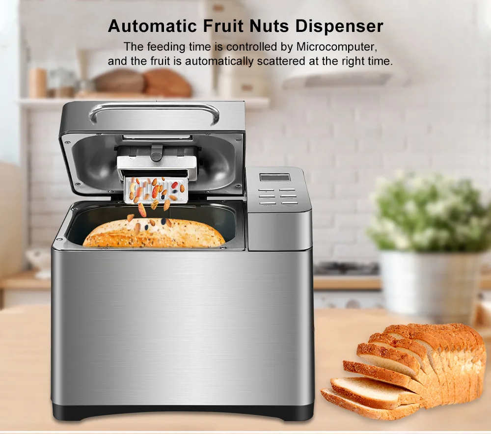 Home Baking Moments 650W Fully Automatic Smart Kitchen Bread Maker for Household Use