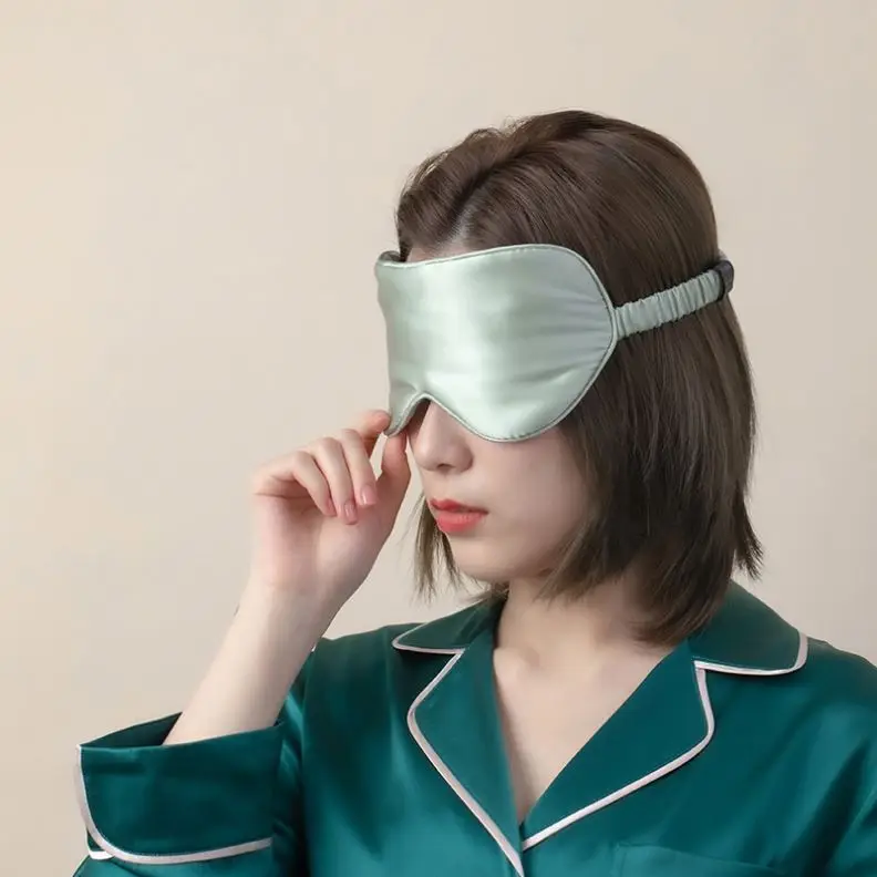Taihu Snow Custom 25Mm Pure 100% Mulberry Luxury Silk Sleep Heat Eye Mask Logo