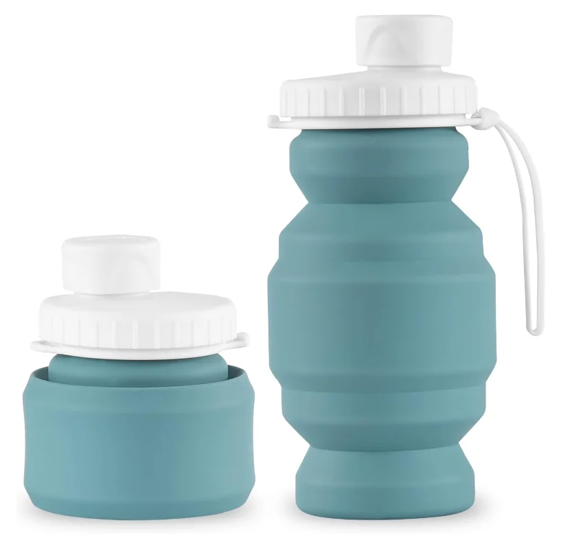 BPA free Custom Color acceptable foldable shaker water bottle bpa free silicon gym sports water bottle