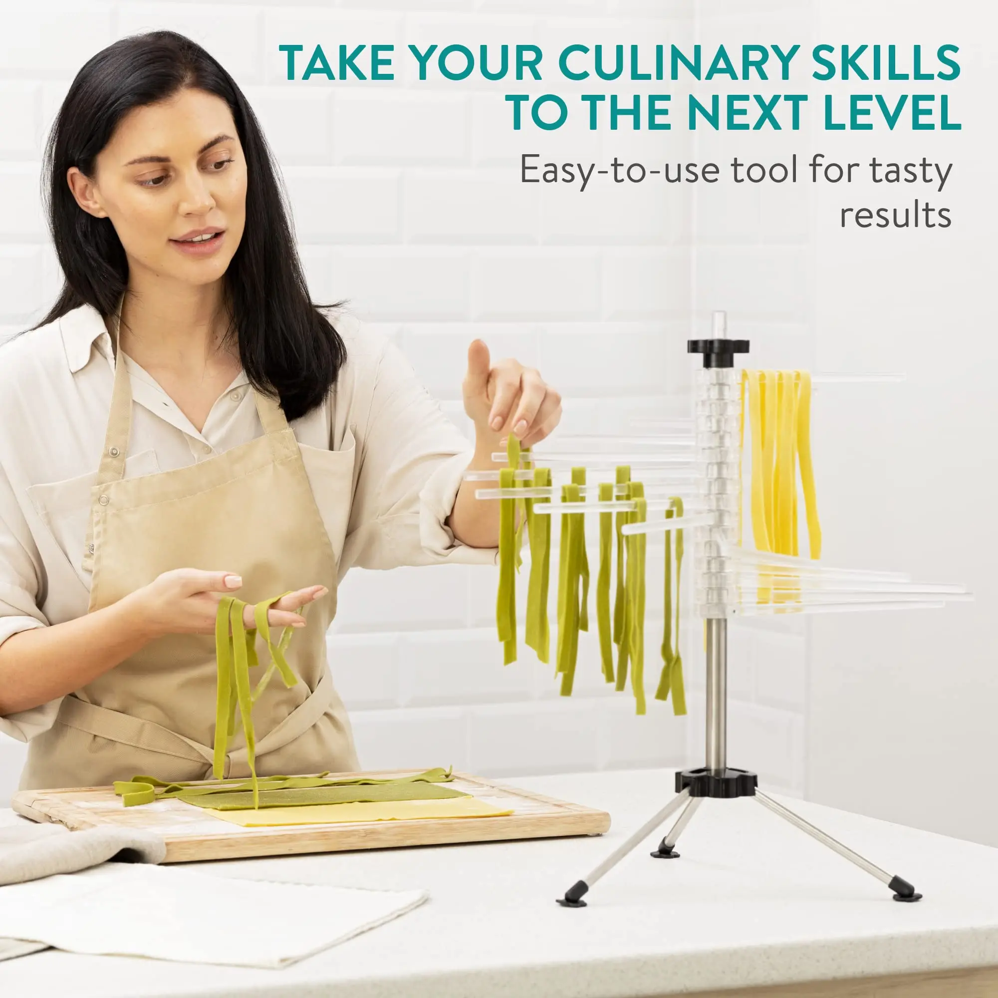 Hot Sale Easily Dries Collapsible Pasta Drying Rack Kitchen Spaghetti Noodle Dryer Stand Rack Household