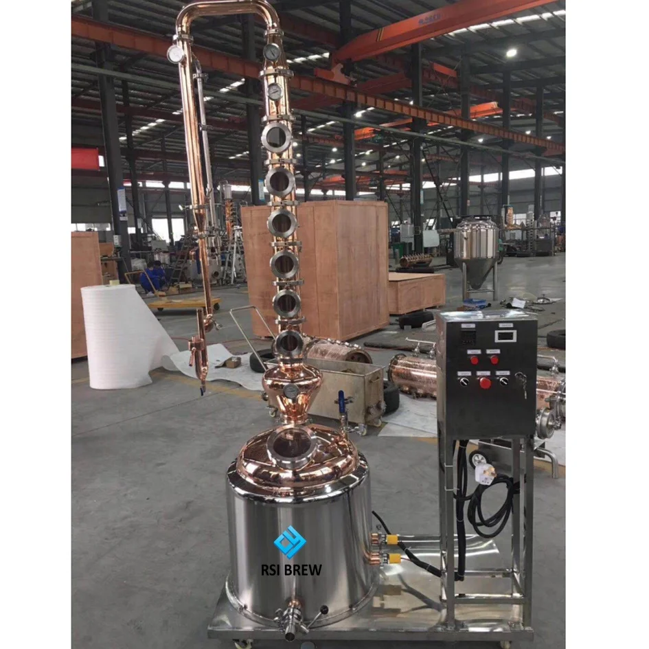 High quality Chinese supplier 4 inch stainless steel column 100L alcohol still beer distillation equipment beer keg machine