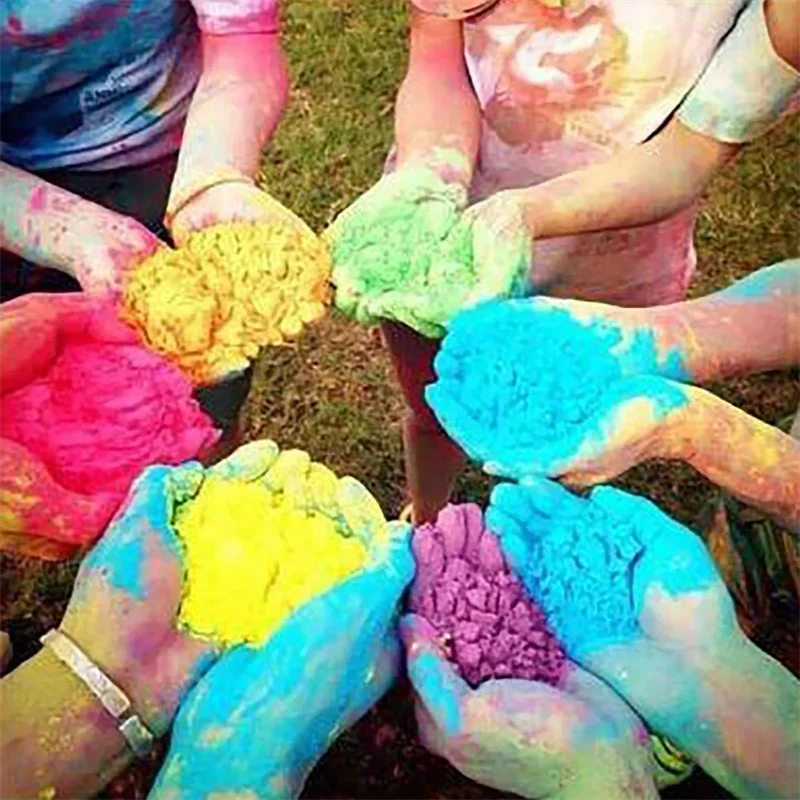 100g/bag Holi Color Powder Party Novelty Festival Rainbow Corn Flour Colorful Powder Gags Practical Jokes Funny Gadget