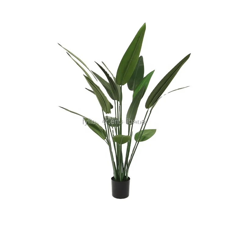 Fuyuan Yiwu Canton Fair hot selling artificial tree 3.6FT 1.2m sky bird banana bonsai for hotel shop library home decor