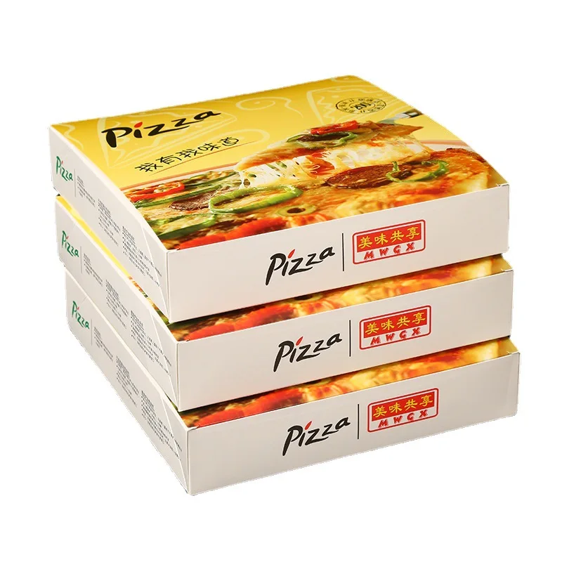 Custom Printed Large Shaped Pizza Packing Delivery Box Supplier Foldable 12 14 16 18 Inch Corrugated Pizza Box