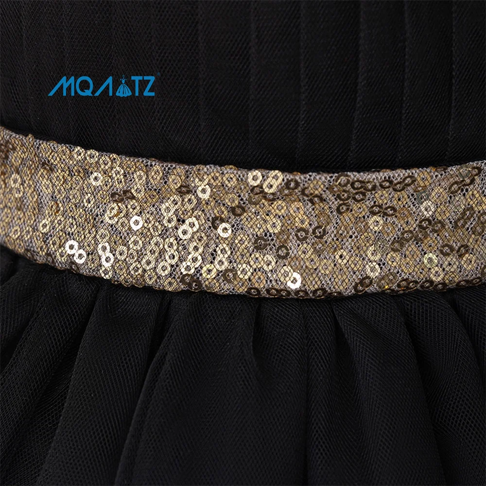 MQATZ новое черное классное модное платье принцессы с блестками T2325XZ