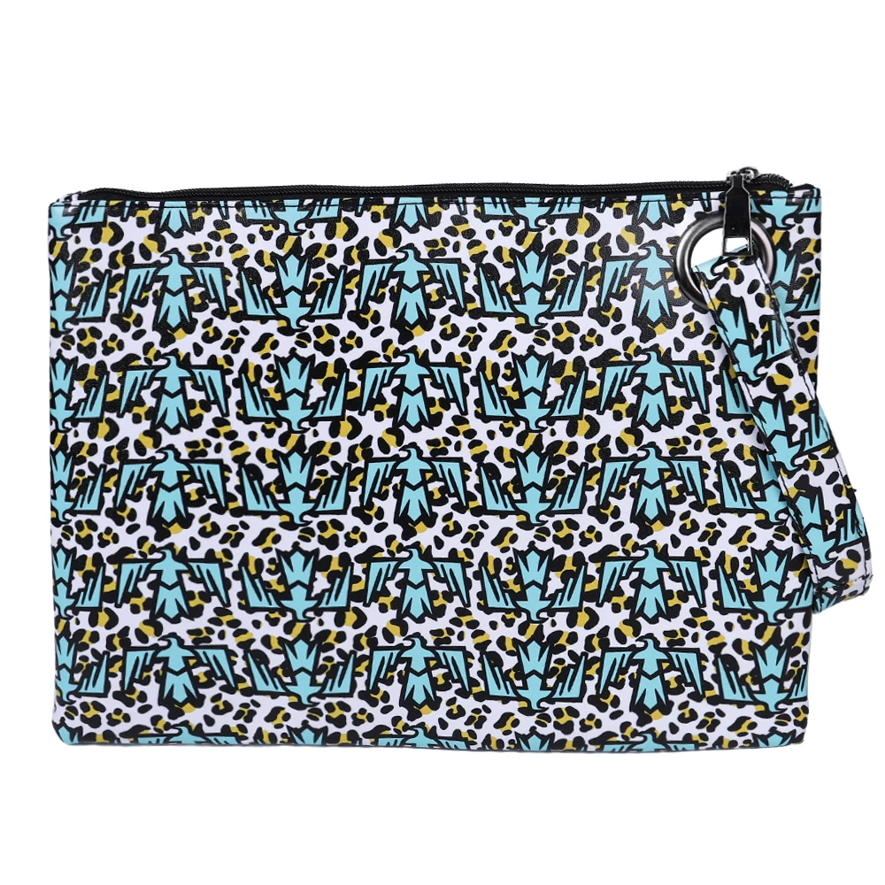 Fashion Animal Print Women Leather Sunflower Oversize Clutch Bag Large Capacity For Boutique Owners