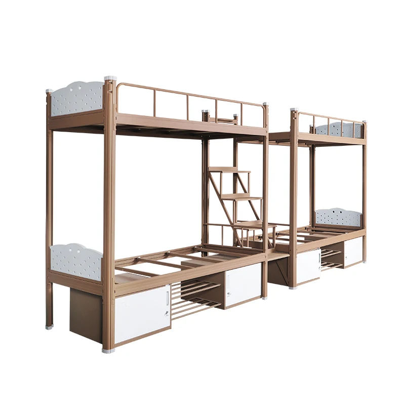 Cheap Adult Loft Bed with Desk Loft Bunk Bed Education Furniture Queen Wooden, School Wood for Students Steel Customized Modern