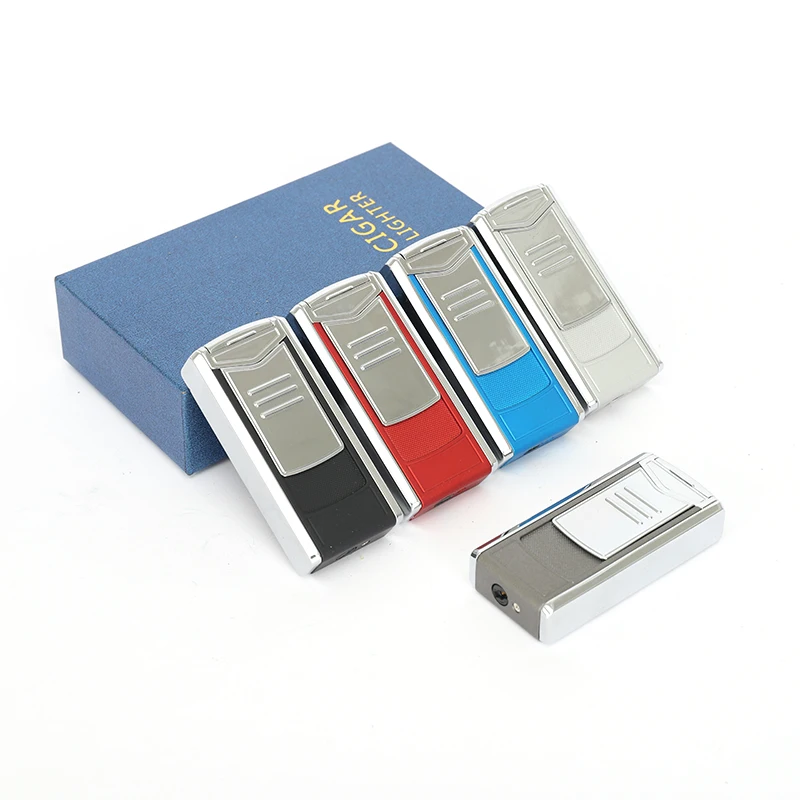 New Arrival Windproof 3 Flames Jet Flame Refillable Metal Cigar Torch Lighter for Smoking Accessories