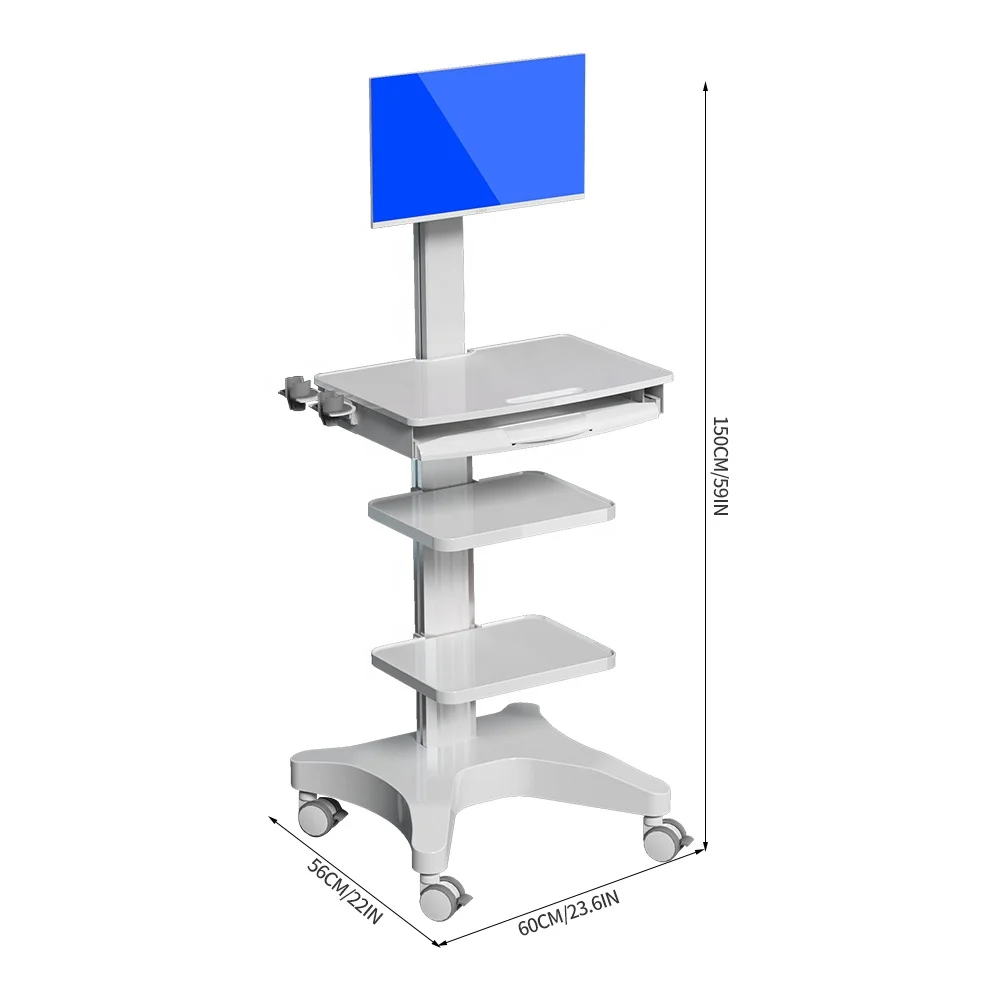 Likaymo тележка с держателем для монитора платформа медицинская Мобильная рабочая станция больничного офиса школы