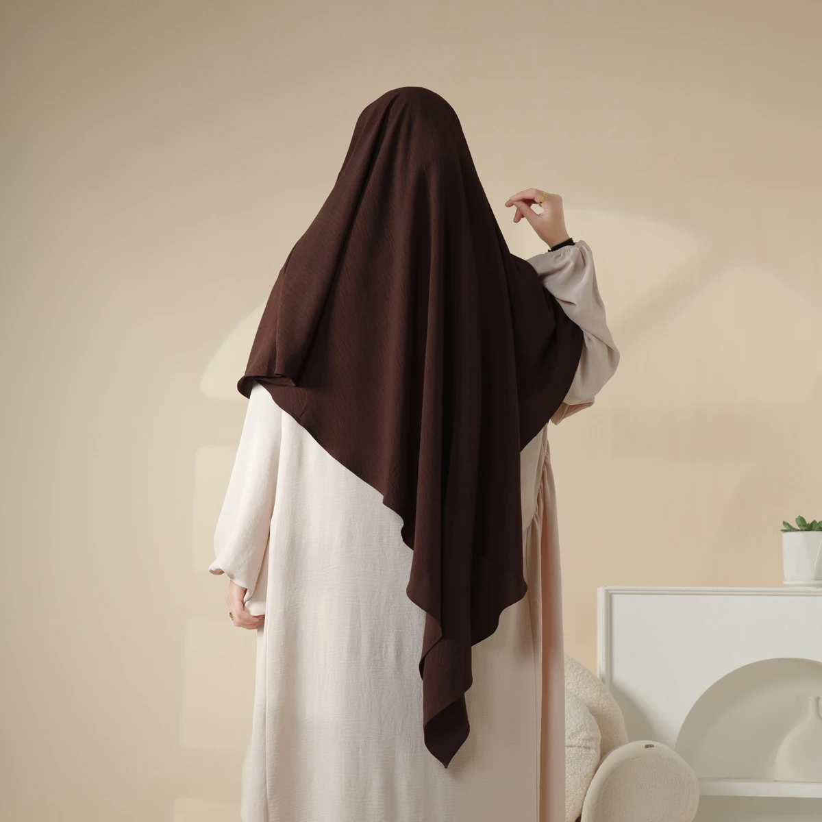 New Arrival Europe America Open Reversible Modest Abaya Muslim Dresses Instant Satin Silk Hijab