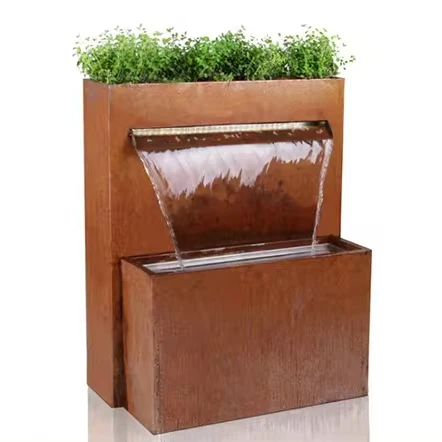 Corten Steel Metal Pool Bowl Water Feature For Interior Decoration