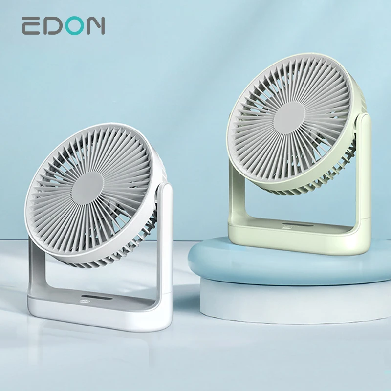 Персональный вентилятор EDON с перезаряжаемой Usb батареей маленький портативный Настольный настенный потолочный для путешествий офиса дома
