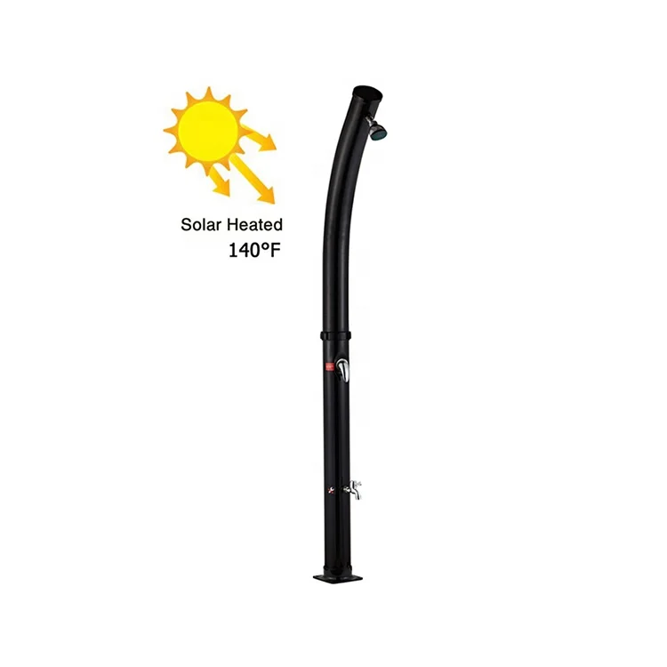 Hot Sale black 20L Bend body outdoor garden camping solar shower with footwash for beach for pool and garden