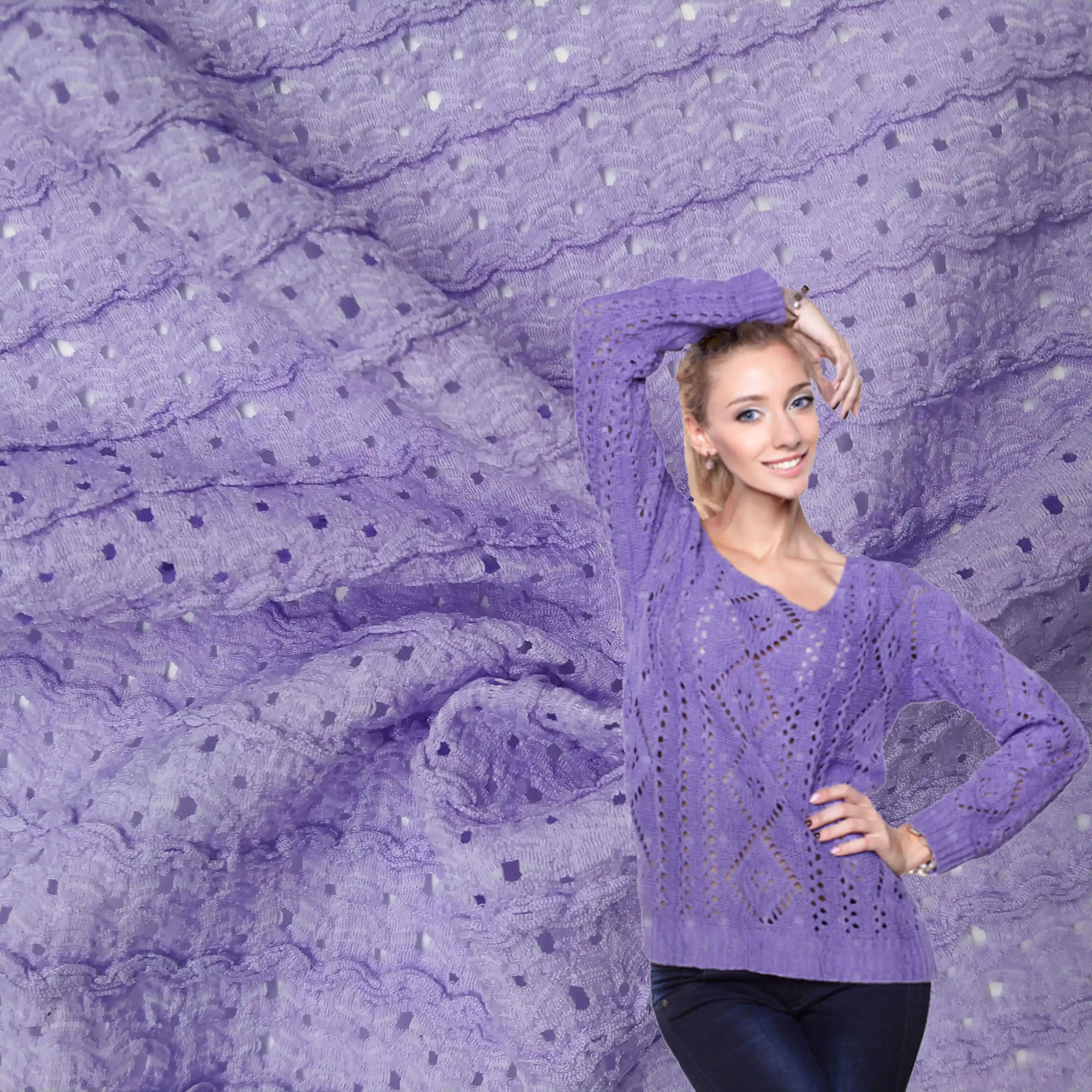 Wholesale Colorful Polyester Stretchy Plaid Check Woven Woolen Yarn Dyed Tweed spandex fabrics for clothing
