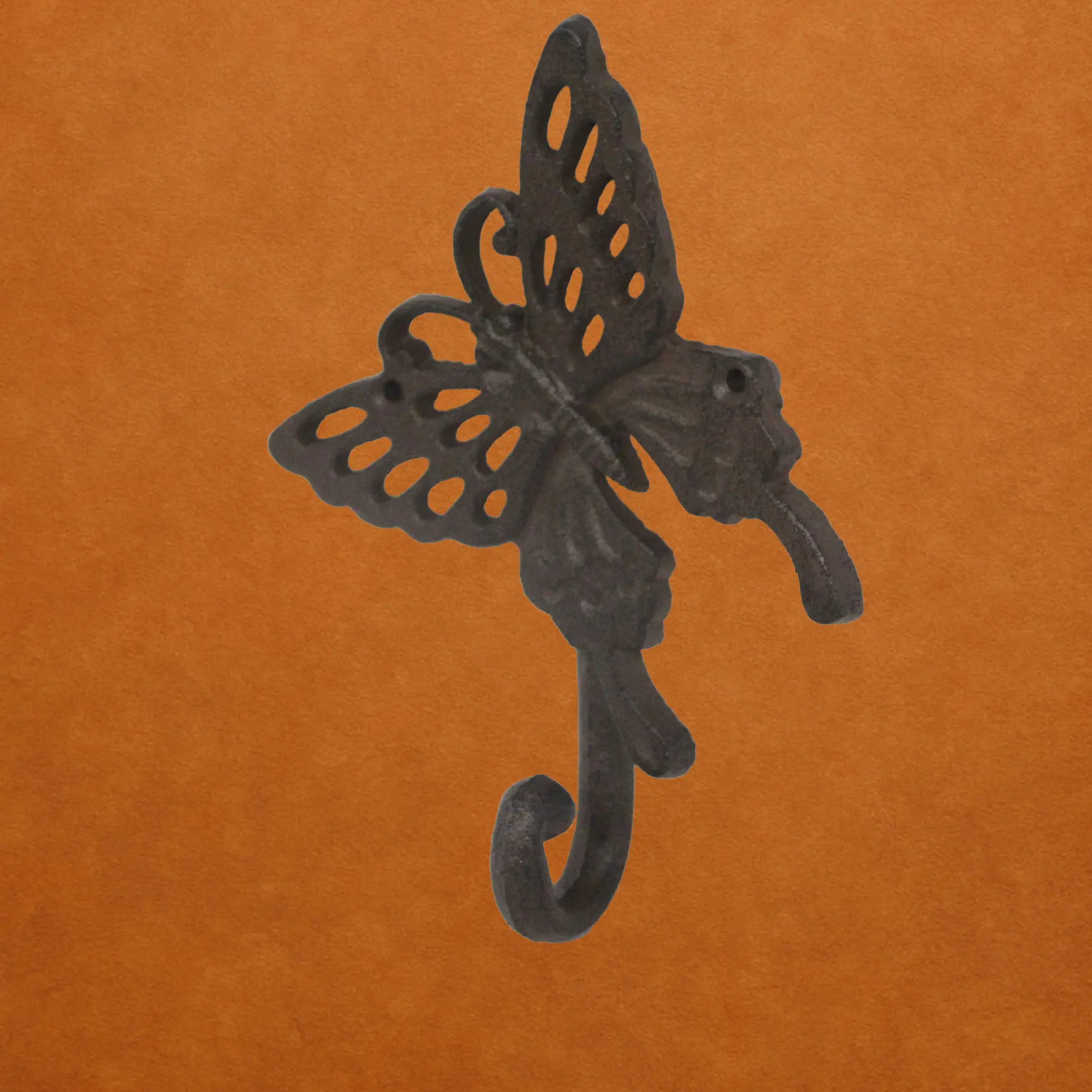 Современный стиль чугунный настенный кронштейн в виде бабочки для украшения интерьера курорта атмосферостойкий и неподвластный времени металлический материал