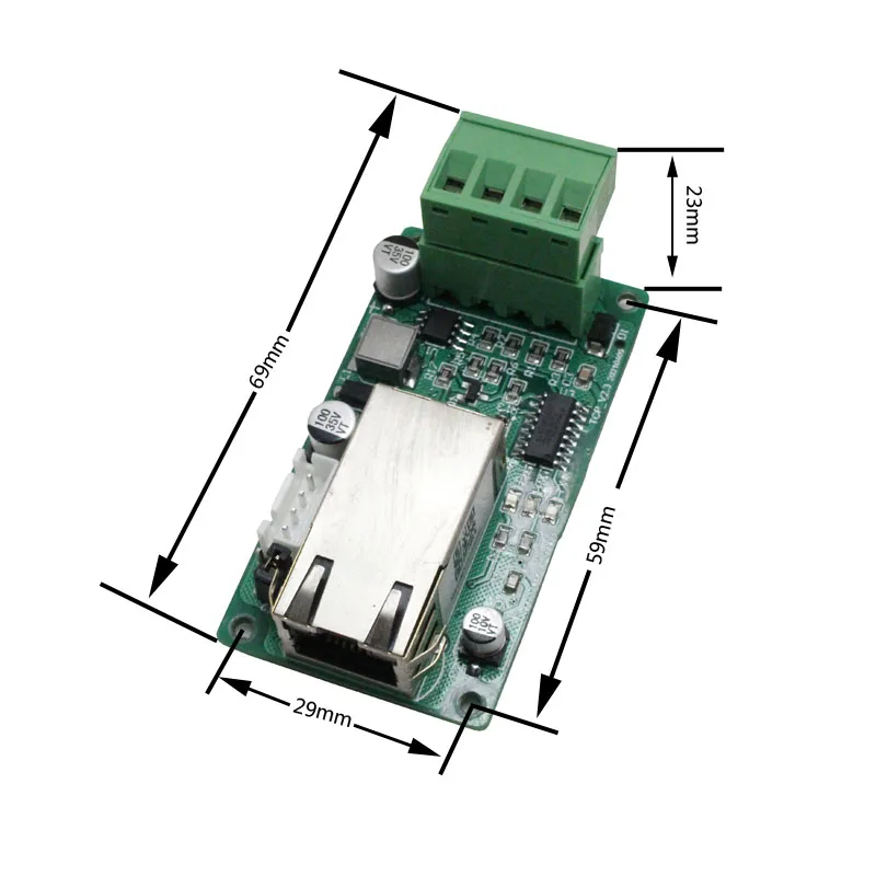 CE Wiegand66 to TCP/IP Network RJ46 Port double -way transmission converter for turnstile access system use
