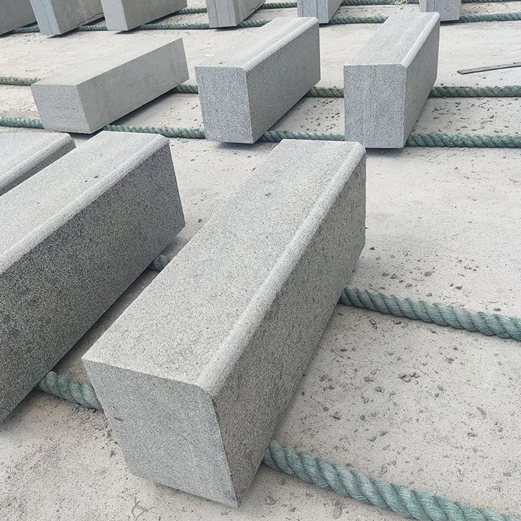 Granite  Border Upstand G654  Road Side Stone Price, Standard Kerbstone Sizes Chinese Gey granite kerbs