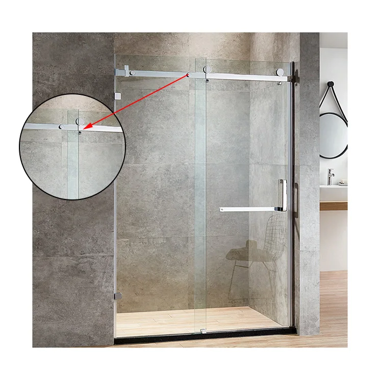 Baide Custom sliding tempered frameless glass doors shower enclosure bathroom fiberglass shower cubicles enclosure
