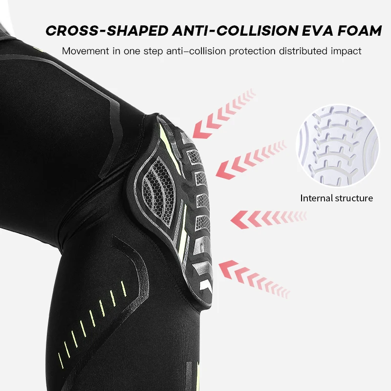 Knee Pads Compression Pads Long Leg Sleeve Collision Avoidance Brace Protection Knee Sleeve for Basketball Football Volleyball